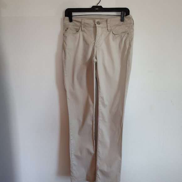 Ladies Petite SZ 2P NYDJ Tan Five-Pocket Jean - Picture 1 of 5